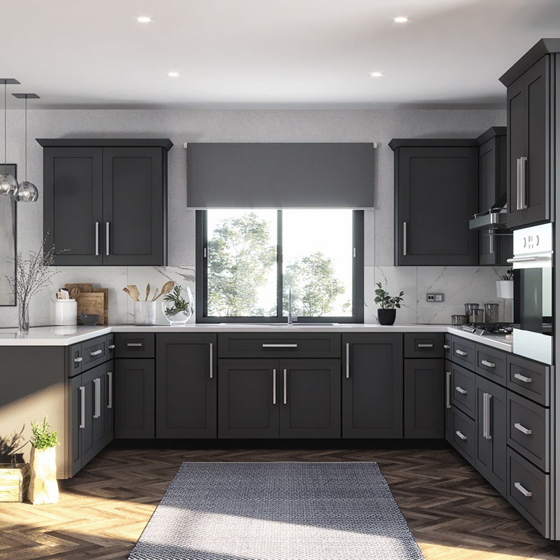 Ready made best wood contemporary kitchen cabinets