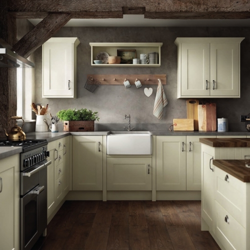 Classic cream white custom kitchen pantry cabinets