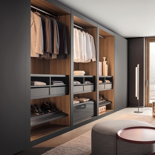 Sliding door Modern Durable bedroom furniture clothes Combination cupboards