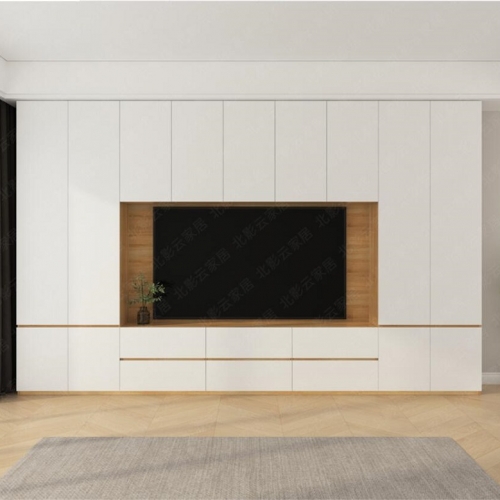 Living room furniture white high gloss lacquer TV cabinets custom wall cabinets