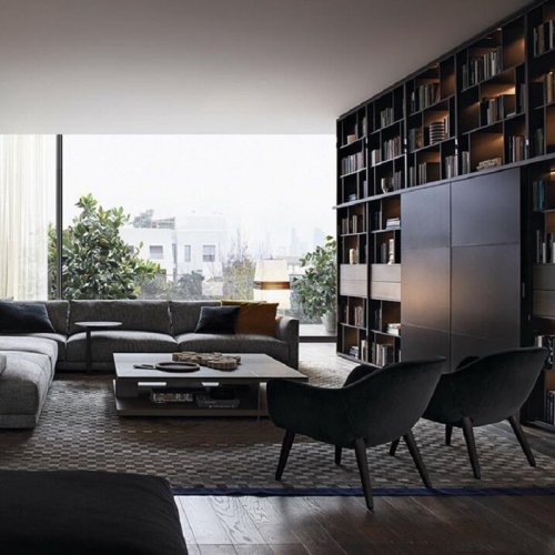 Modern Design Whole Wall TV Cabinet Stands Living Room Furniture TV Unit with book shelf