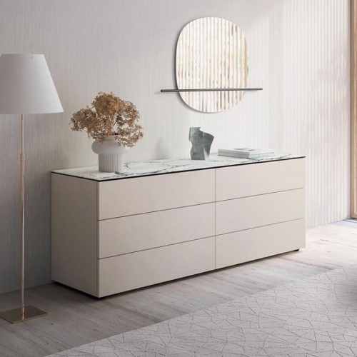 White high glossy Cabinets with chest made in Chinanordic drawer storage cabinet