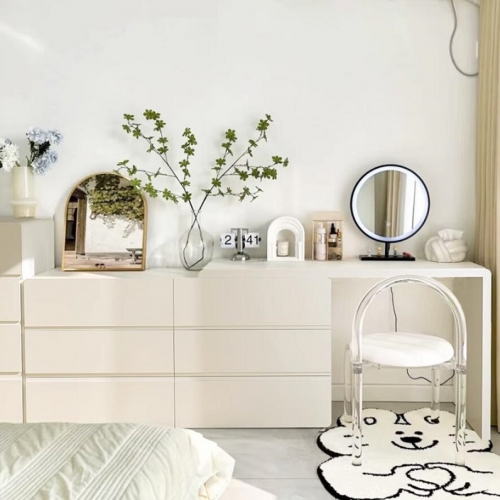White and gold dressers 6 storage foldable drawers cabinet bedroom furniture