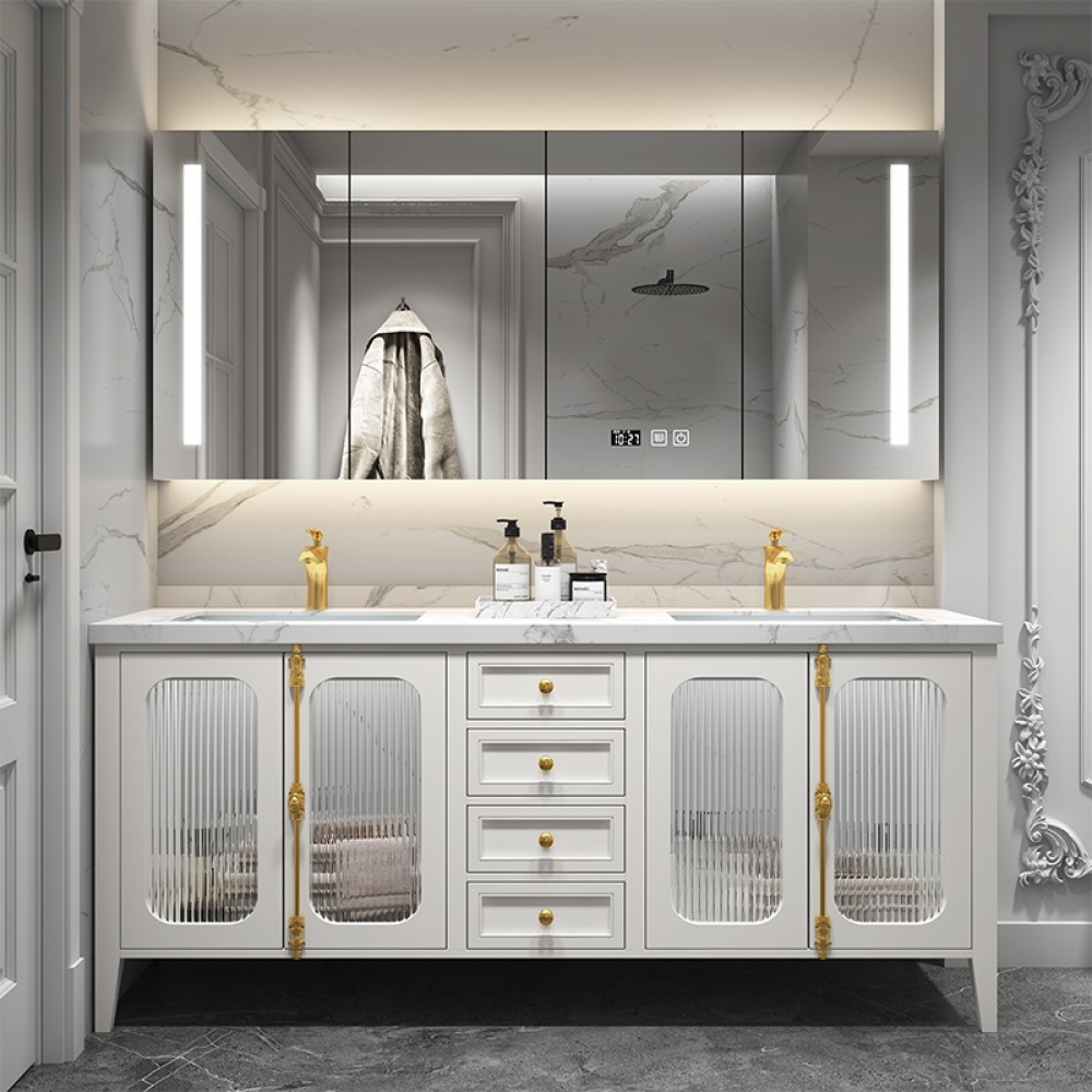 New 72Inches white shaker Solid wooden custom vanity bathroom vanities