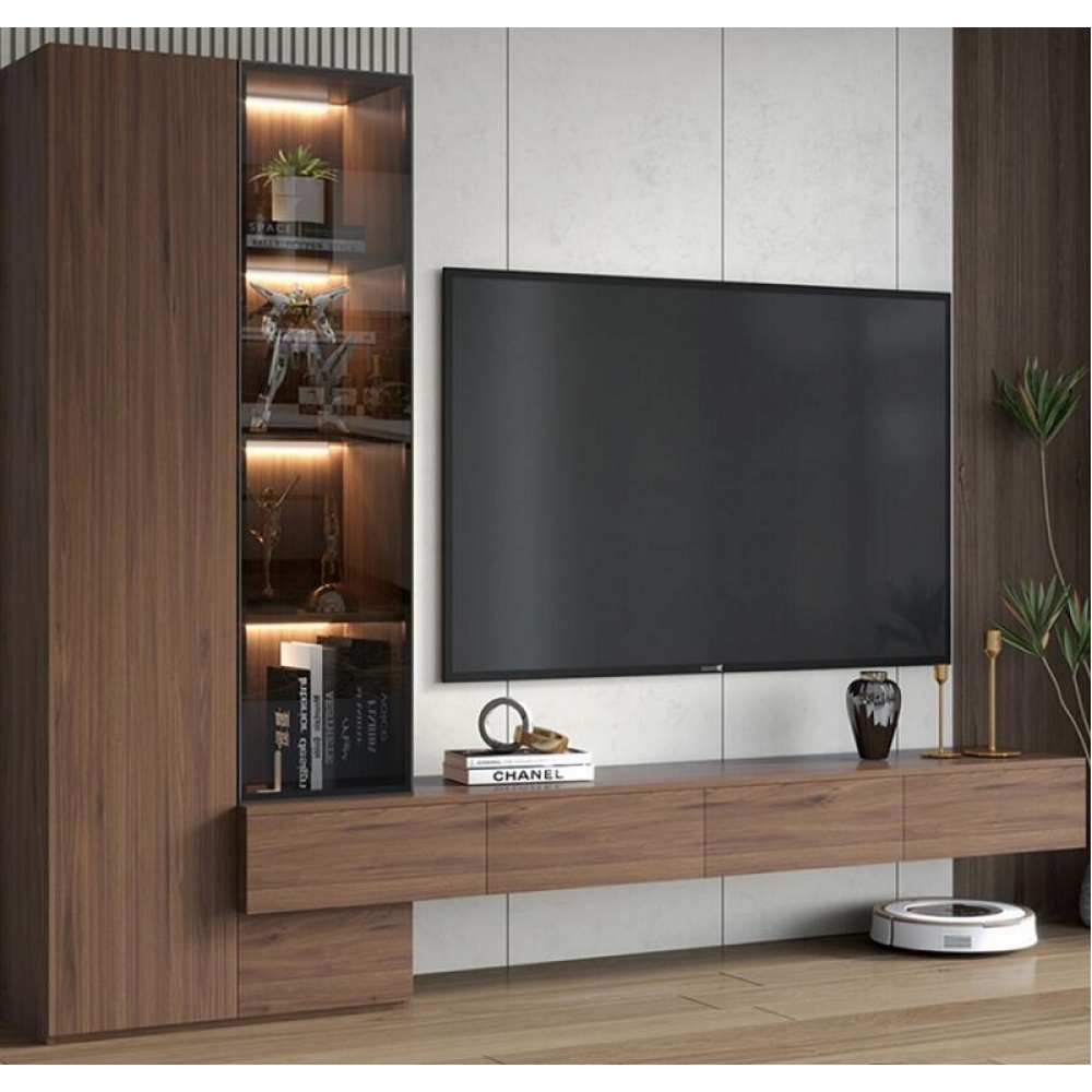 Modern Style cutom design wall wooden luxury media console living room furniture TV stand