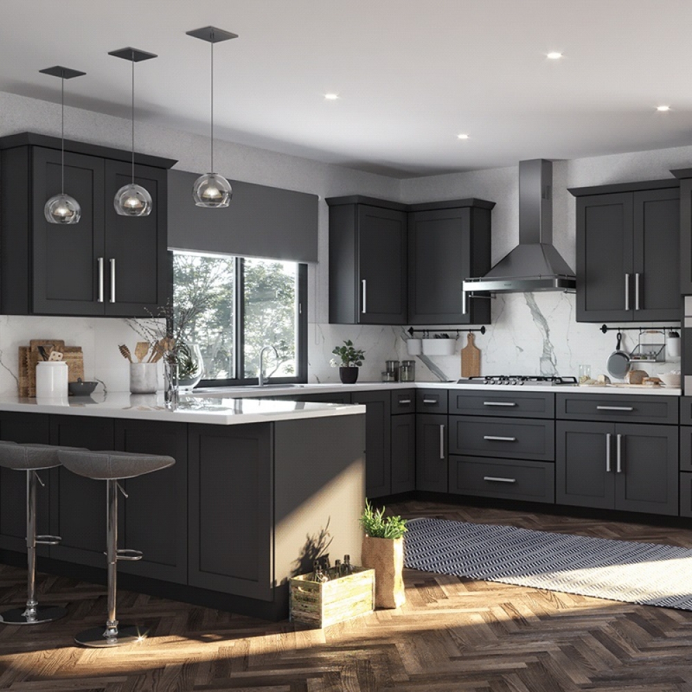 Ready made best wood contemporary kitchen cabinets