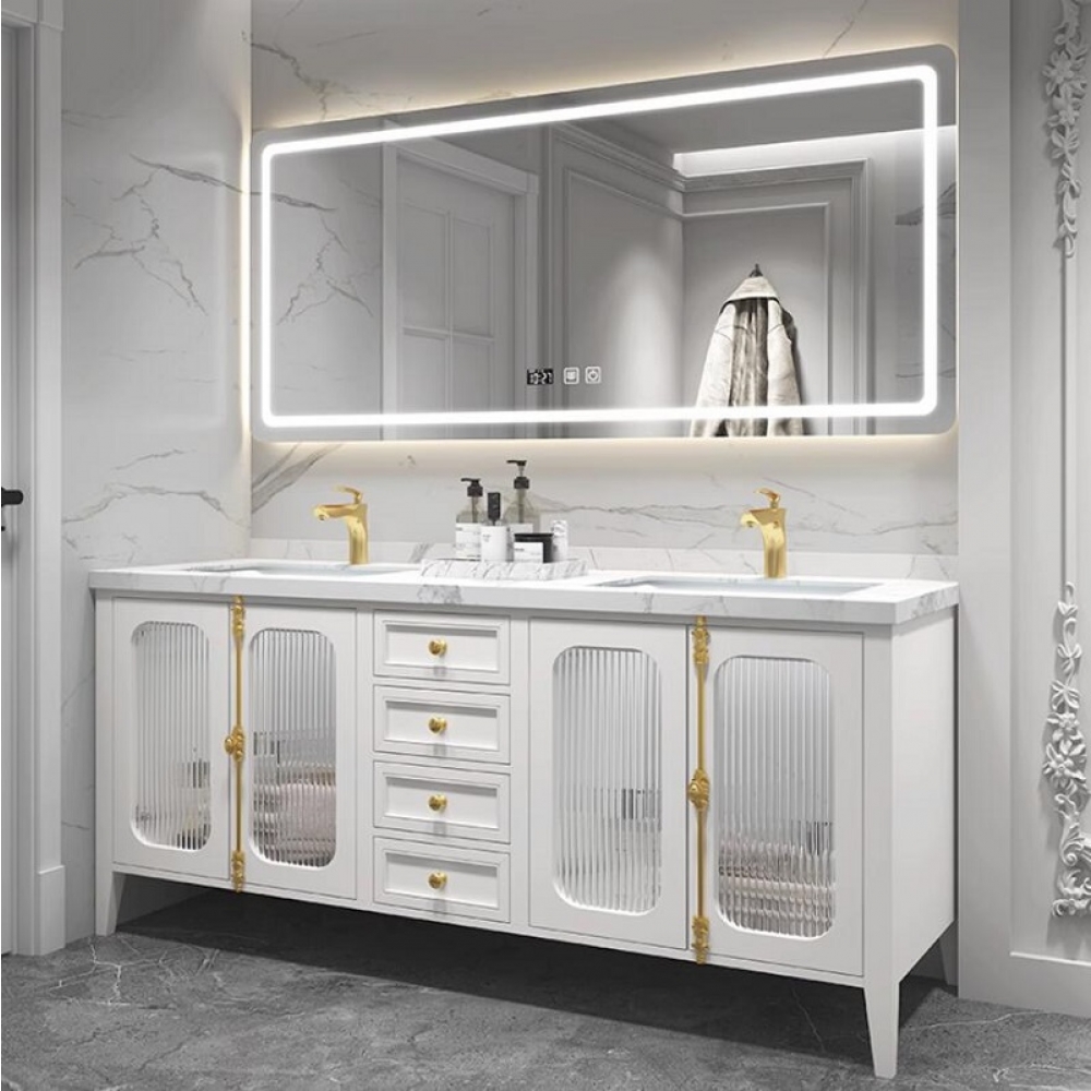 New 72Inches white shaker Solid wooden custom vanity bathroom vanities