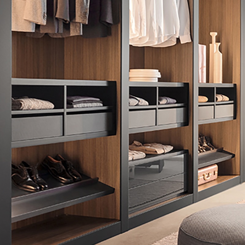 Sliding door Modern Durable bedroom furniture clothes Combination cupboards