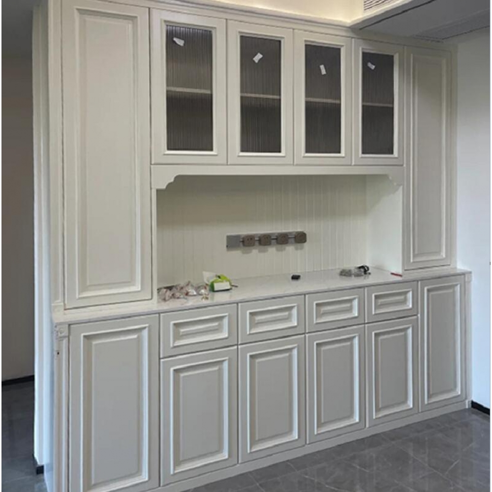 Solid wood living room cabinets custom wooden dinning room cabinets