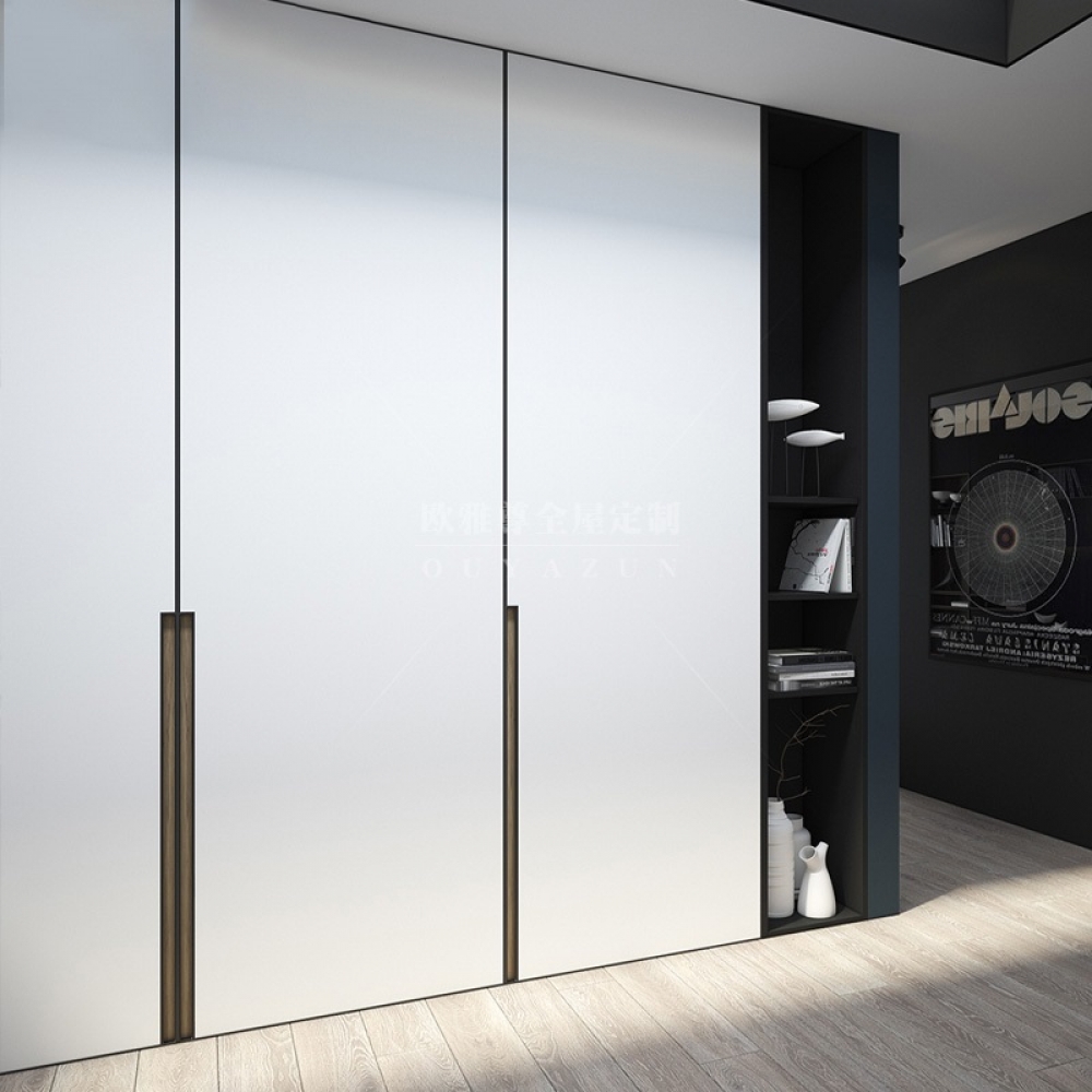New Design white 2 pack moire aluminum Fitted Built Walk In Cupboard Closet Wardrobe