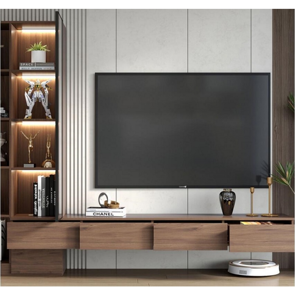 Modern Style cutom design wall wooden luxury media console living room furniture TV stand