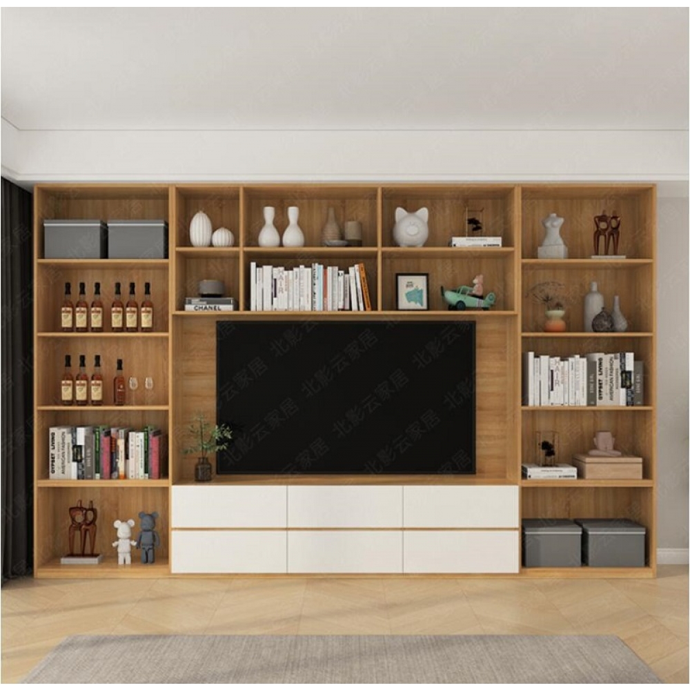 Living room furniture white high gloss lacquer TV cabinets custom wall cabinets