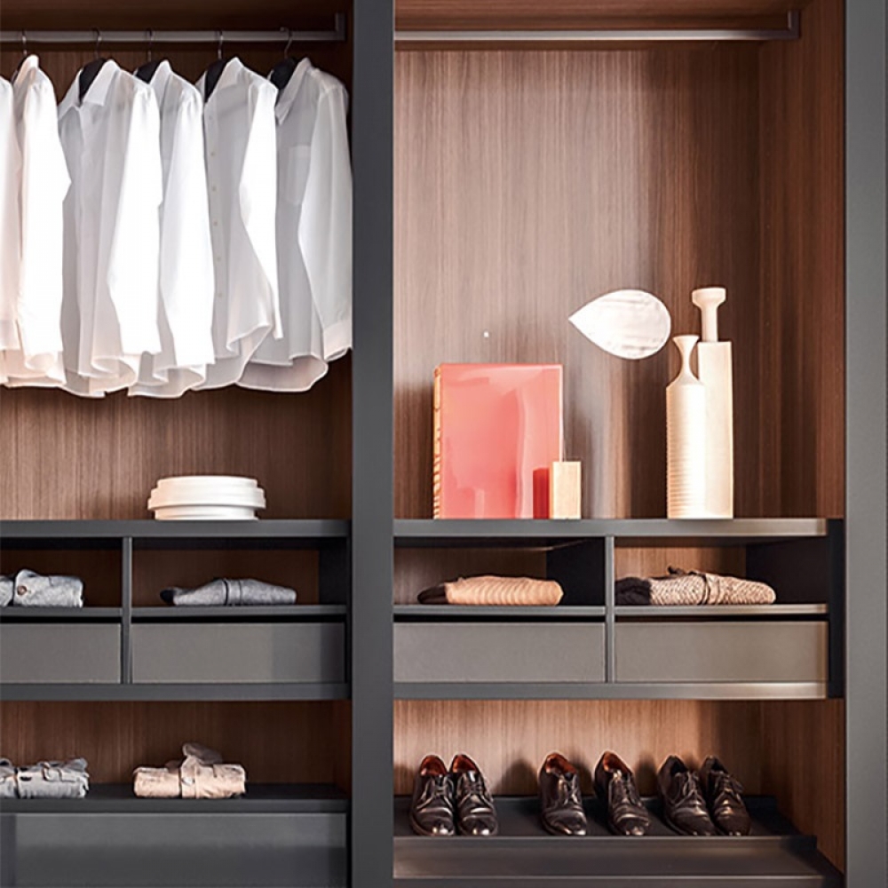 Sliding door Modern Durable bedroom furniture clothes Combination cupboards