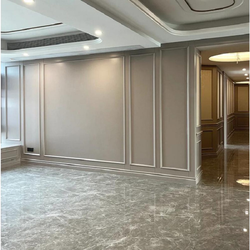 American style wall panel system living room whole house custom cabinets