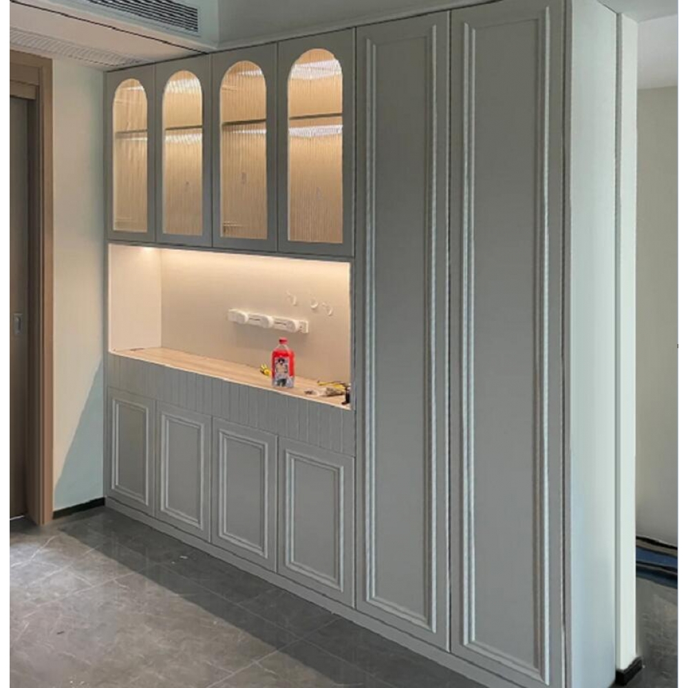 Solid wood living room cabinets custom wooden dinning room cabinets