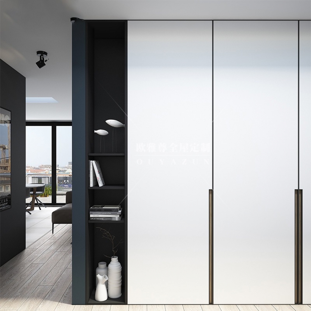 New Design white 2 pack moire aluminum Fitted Built Walk In Cupboard Closet Wardrobe