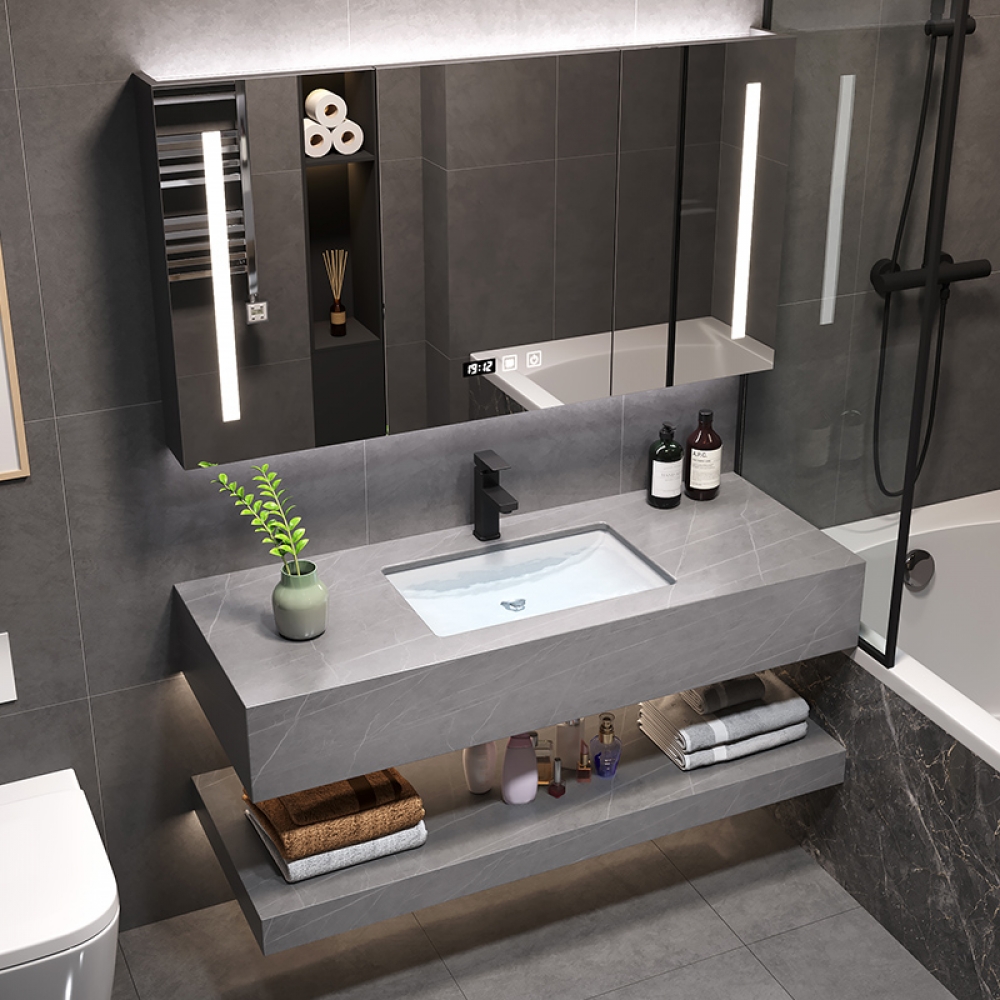 Luxury Floating Bathroom Vanity Mirror Cabinet wall mounted bathroom cabinet