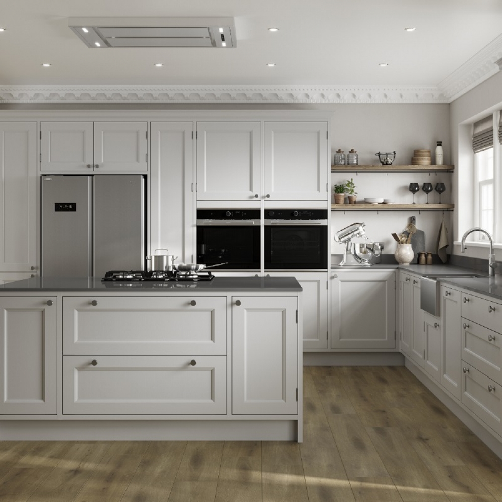 Traditional American style white shaker kitchen cabinets custom cupboards