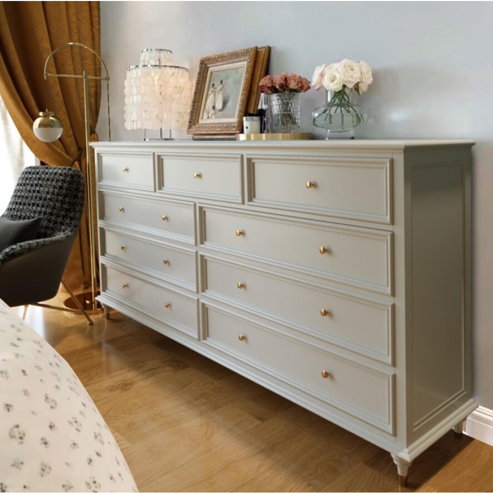 white Solid wooden chest of drawers maple wood cabinet with drawers