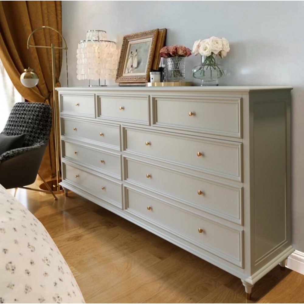 white Solid wooden chest of drawers maple wood cabinet with drawers