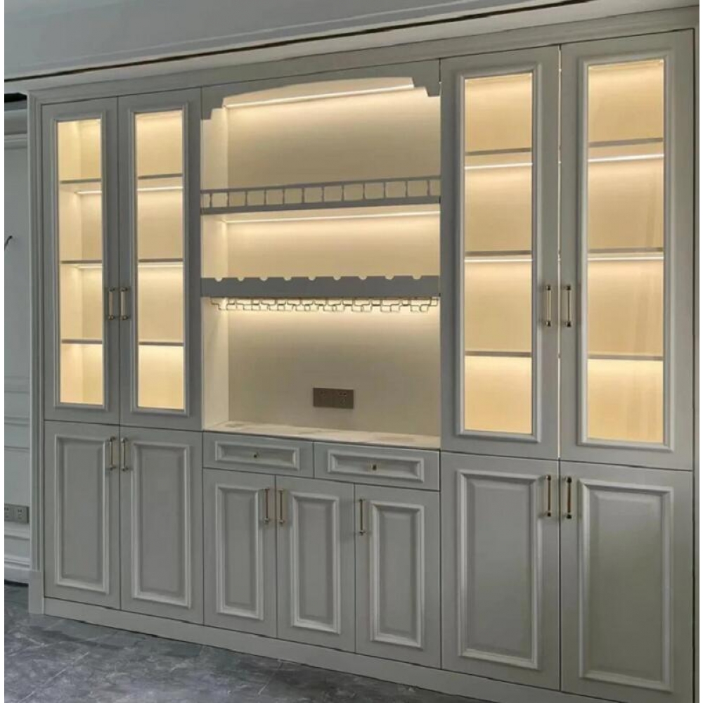 Modern living room wood furniture French countryside kitchen cabinet wooden sideboard