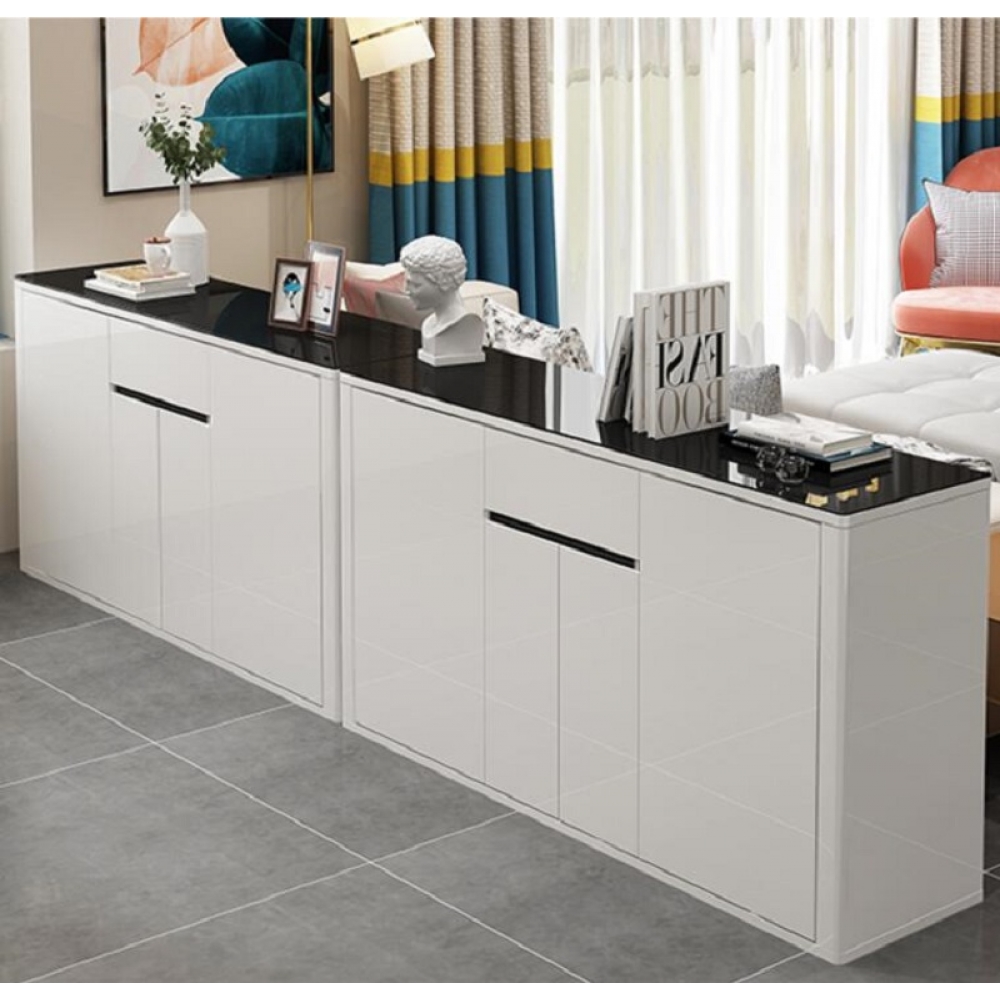 White MDF lacquer cabinet drawer chest storage cabinet cupboard dressers bedroom furniture