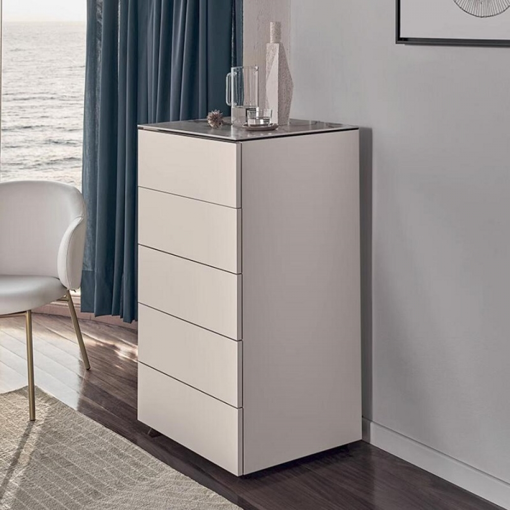 White high glossy Cabinets with chest made in Chinanordic drawer storage cabinet