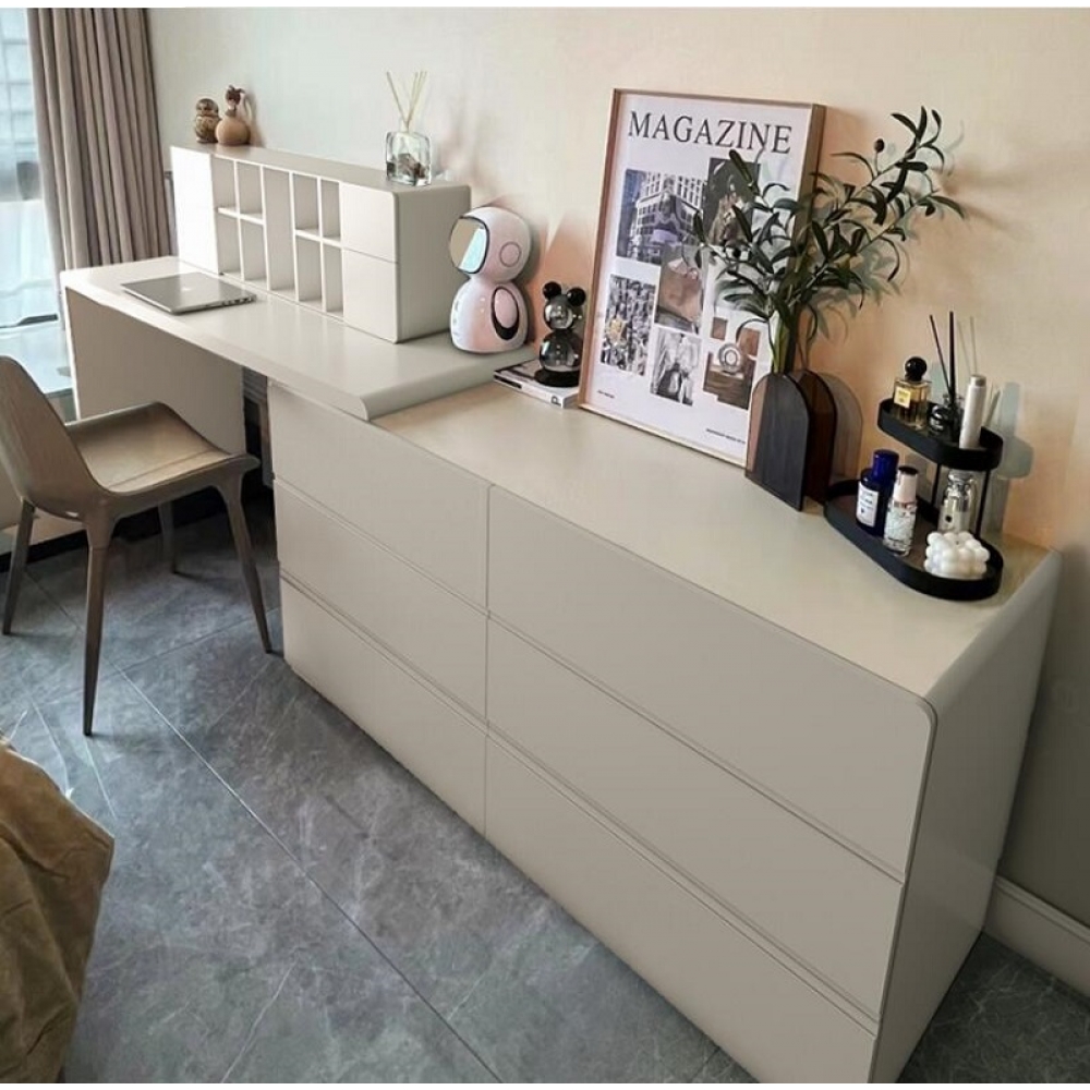 White and gold dressers 6 storage foldable drawers cabinet bedroom furniture