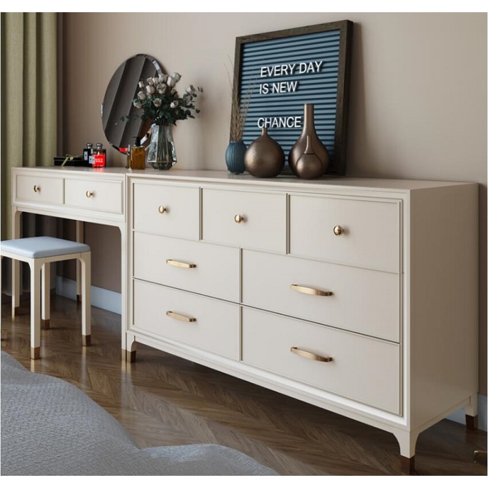 Living Room Cabinet Vintage Farmhouse Solid Wood Painted Sideboards Buffet Side Cabinets