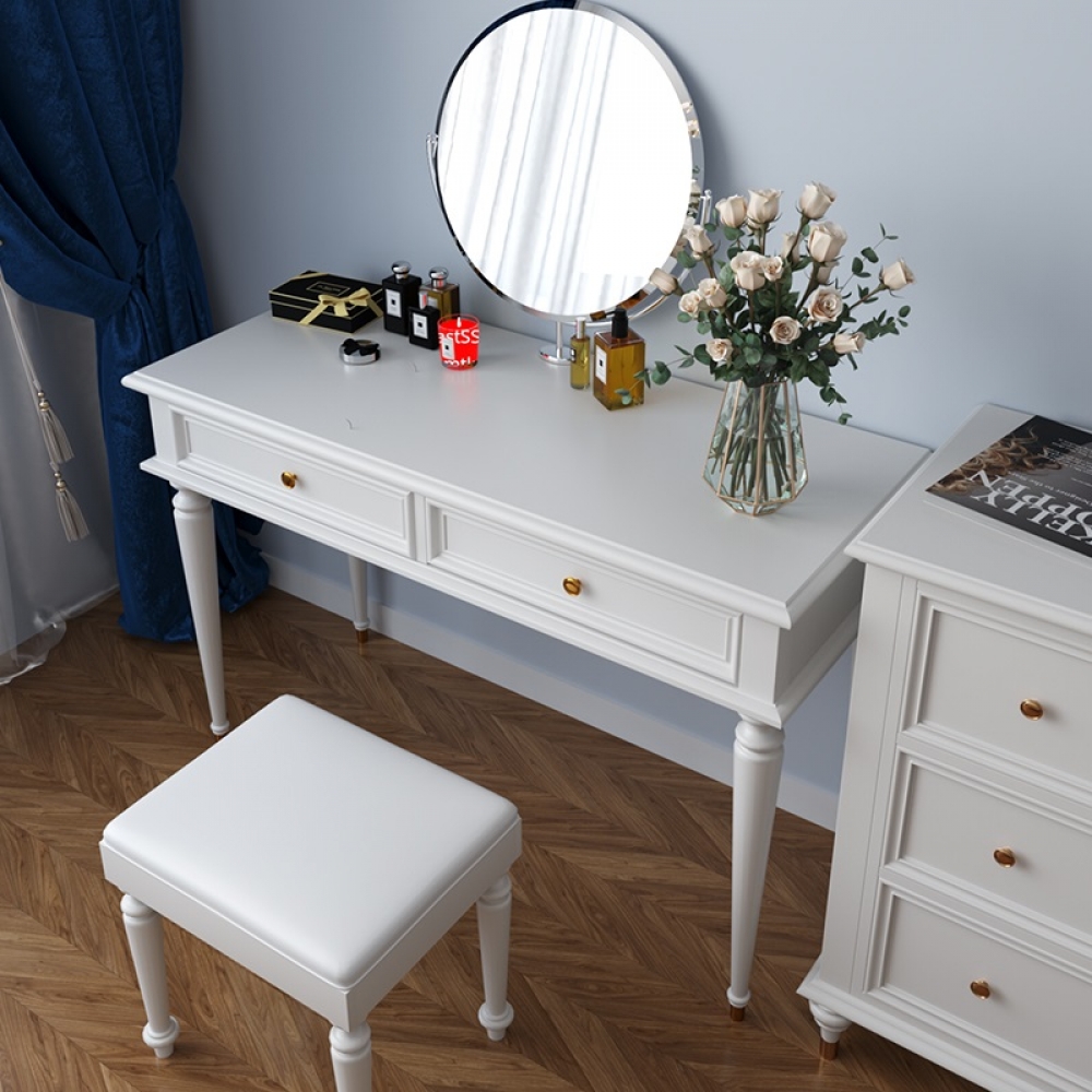 White Wooden Living Room Cabinet Drawer Chest Modern Bedroom Dresser