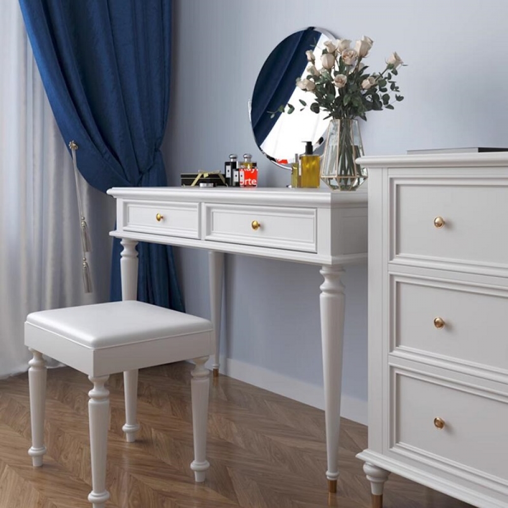 White Wooden Living Room Cabinet Drawer Chest Modern Bedroom Dresser